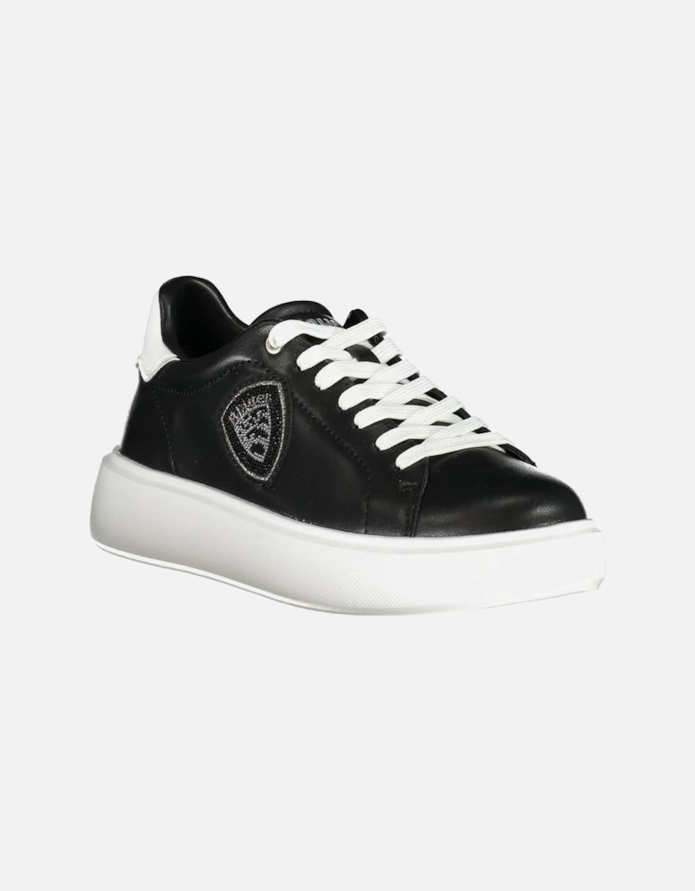 Rhinestone Embellished Contrast Detail Sneakers Women - Black