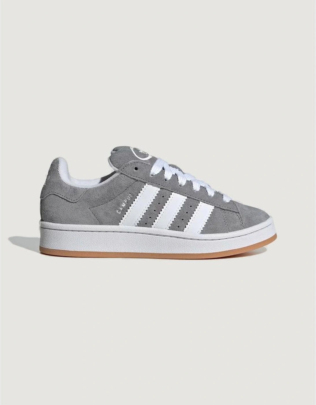 Womens Leather Sneakers with 4cm Heel - Gray, 6 of 5