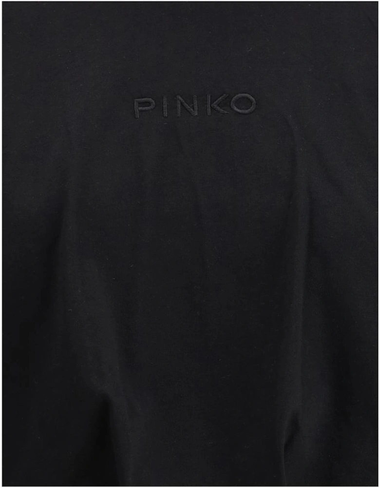 Cropped Ribbed Crew Neck T-Shirt with Signature Stitching Women -