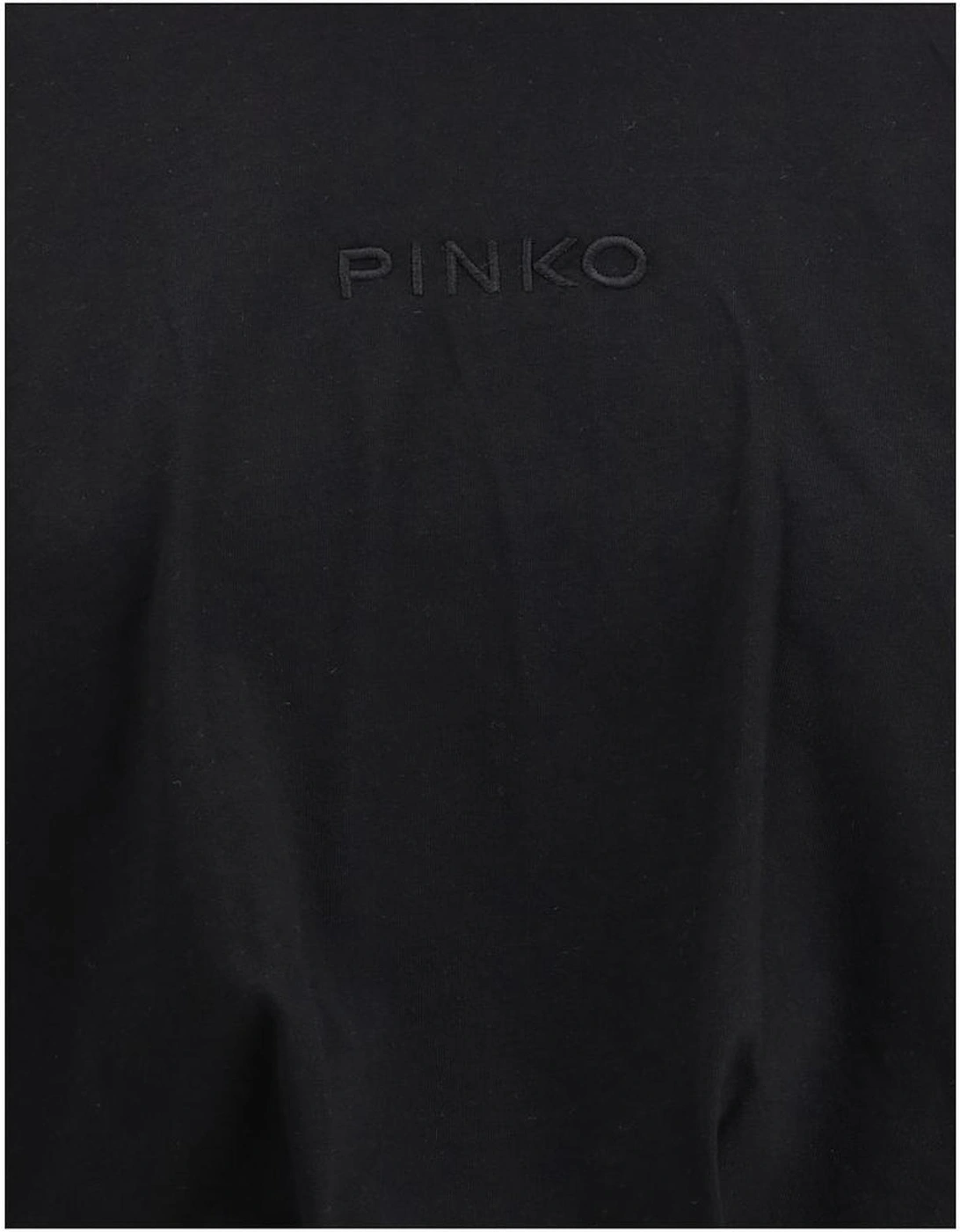 Cropped Ribbed Crew Neck T-Shirt with Signature Stitching Women -