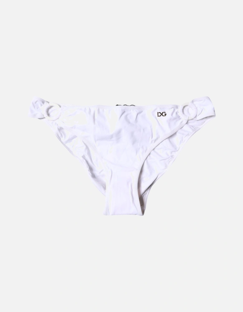 Bikini Bottom Swimwear with Logo Details Women - White