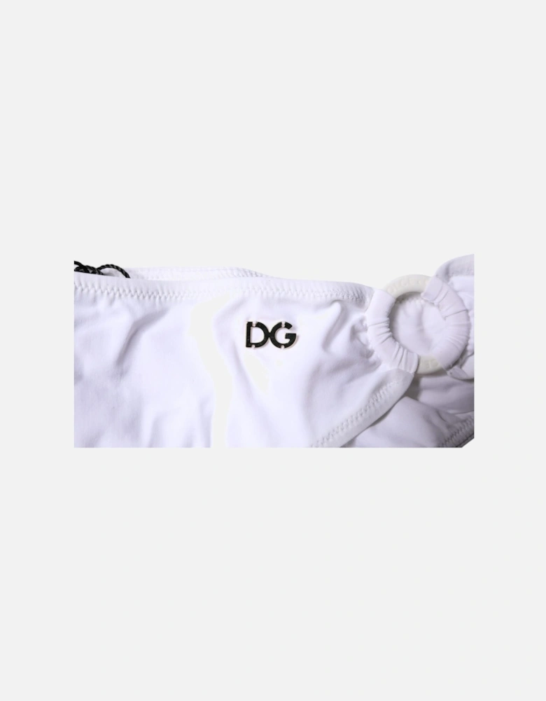 Bikini Bottom Swimwear with Logo Details Women - White
