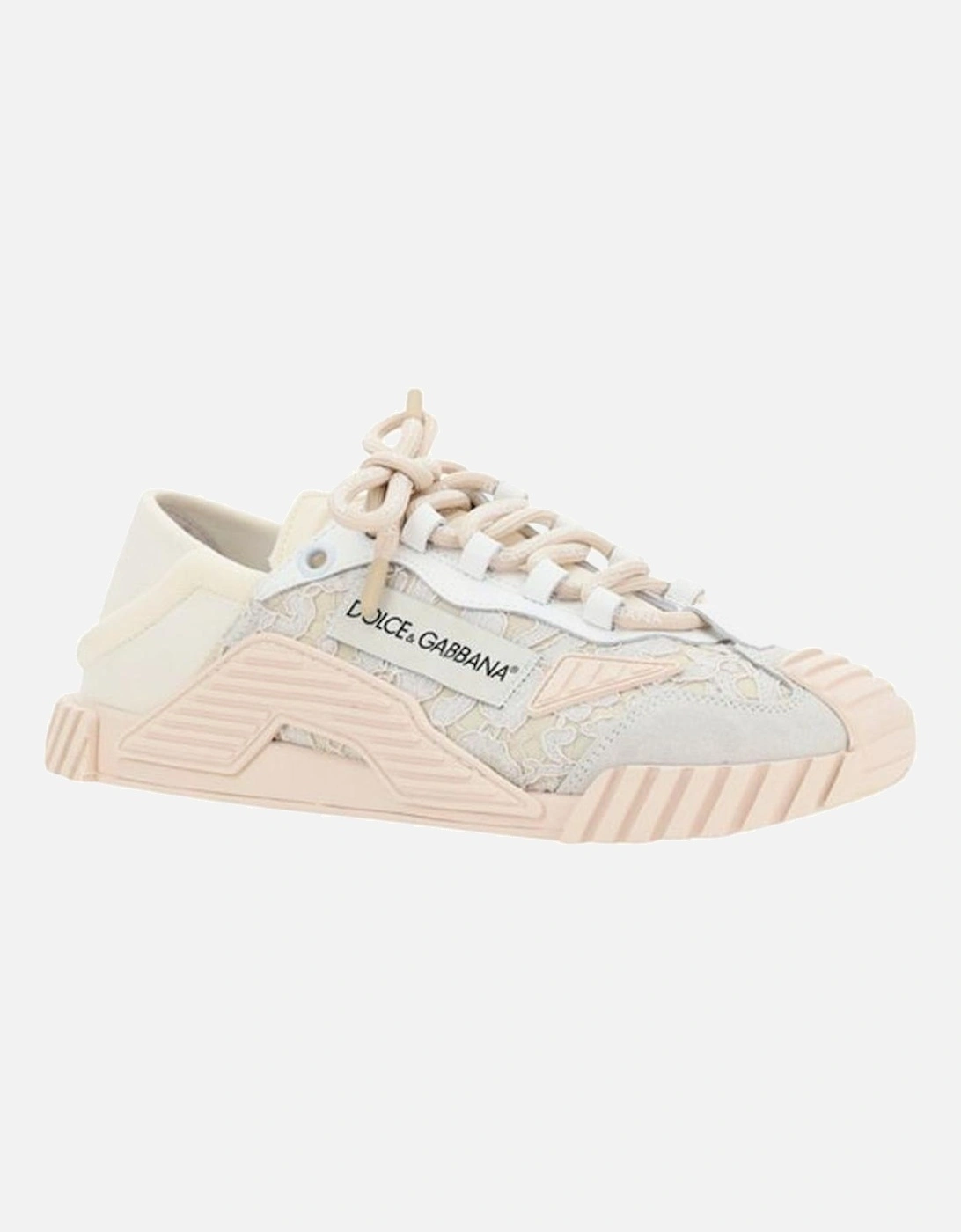 Textured Sole Lace-Up Sneakers Women - Cream