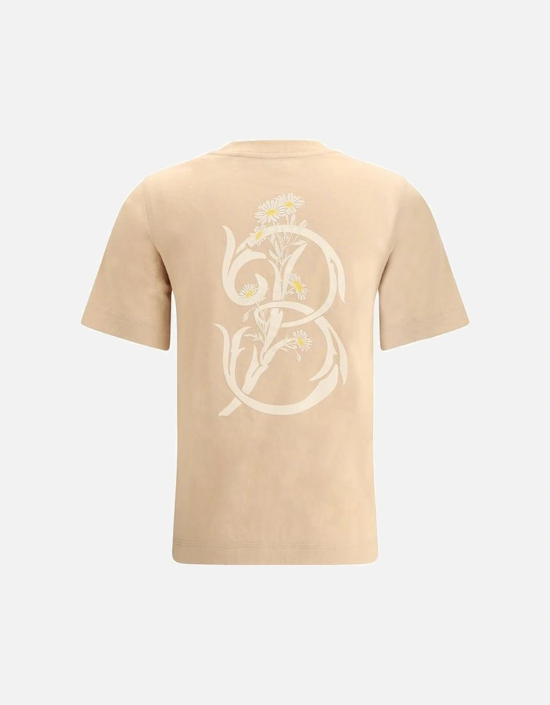 Floral Logo Embroidered Cotton T-Shirt Women - Multicolor