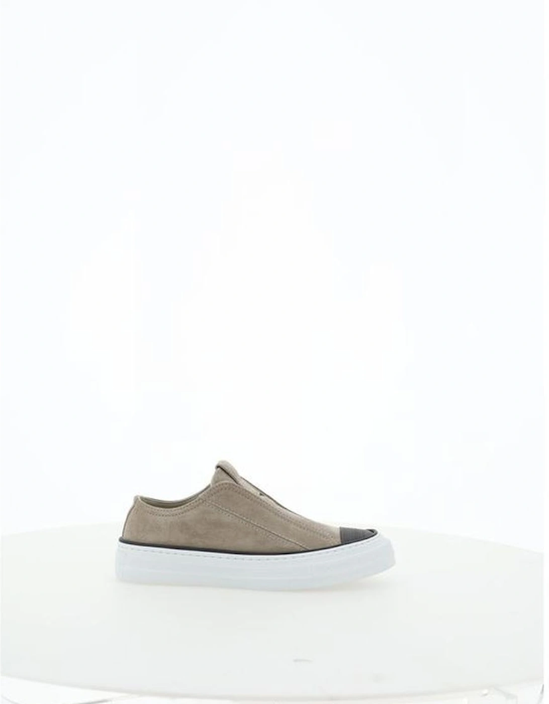 Leather Slip-On Sneakers with Jewel Embellishments Women - Brown, 5 of 4
