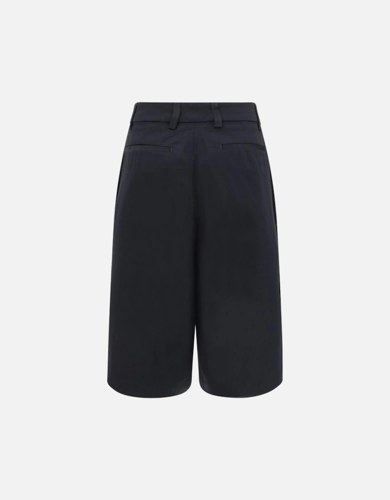 High-Waisted Knee-Length Bermuda Shorts Women - Black