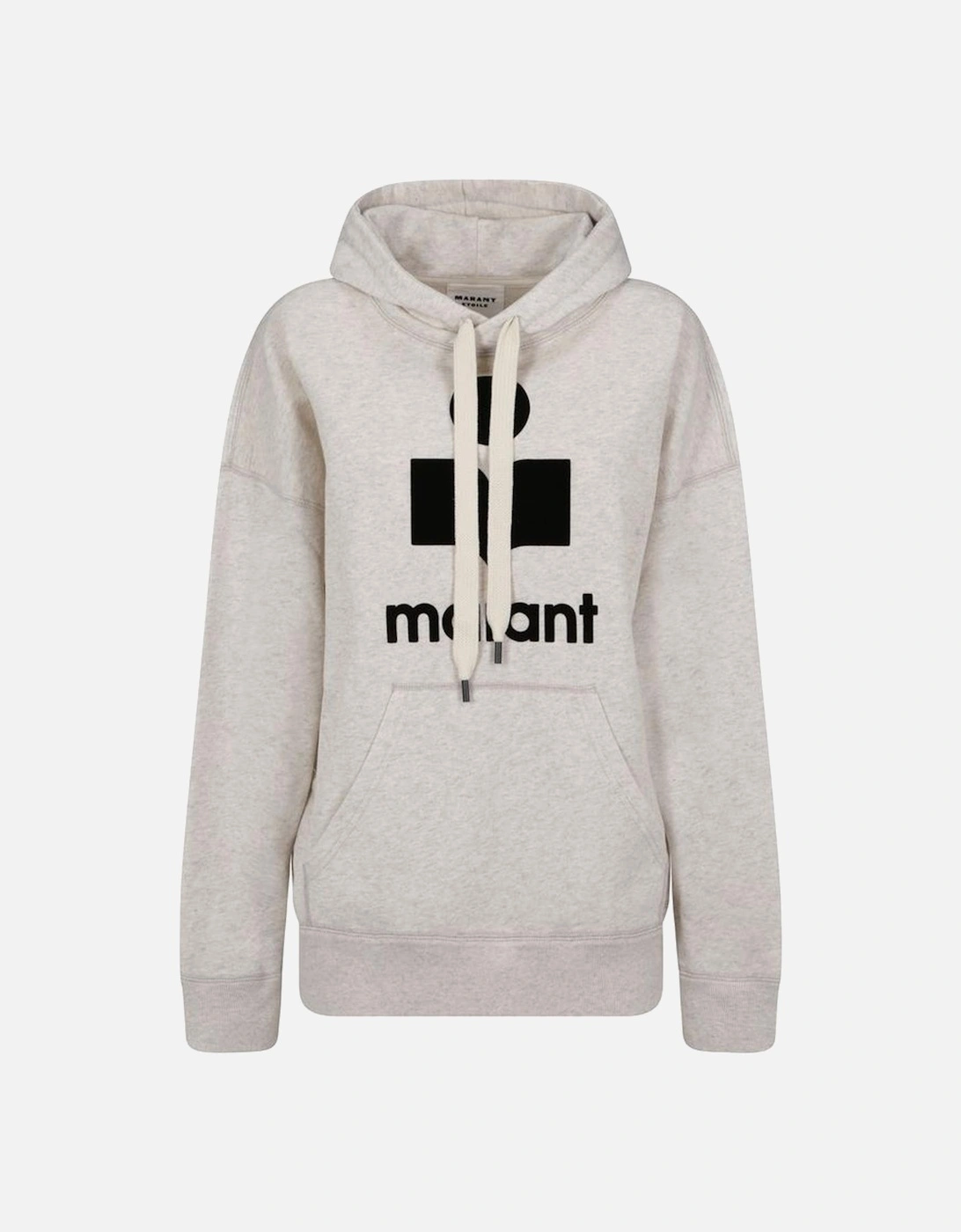 Cotton Hoodie with Monogram Print Women - Gray Sweaters, 4 of 3