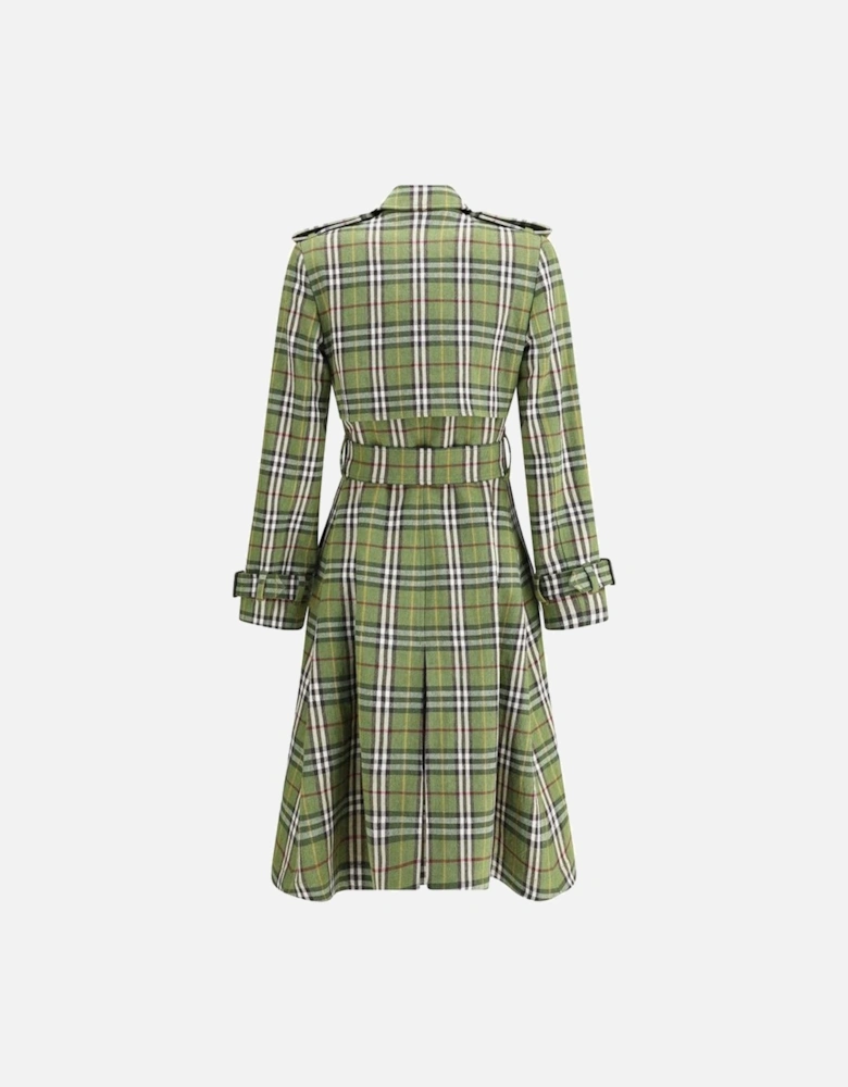 Check Archive Double-Breasted Coat Women - Green Jackets
