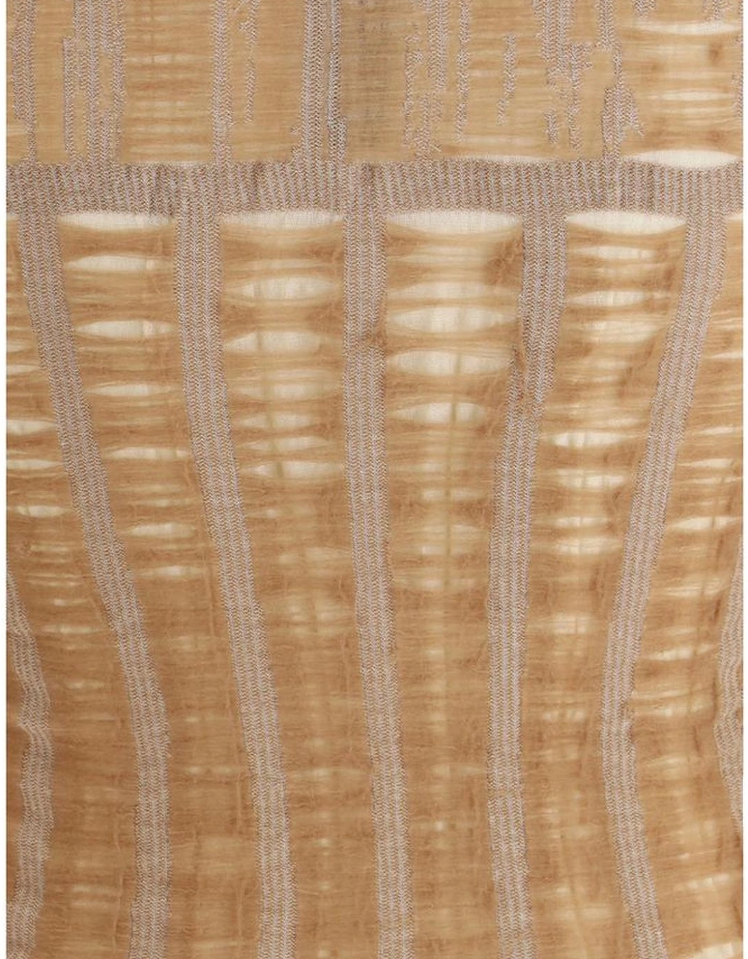Seamless Jacquard Pattern Long Sleeve Sweater Women - Brown T-Shirts