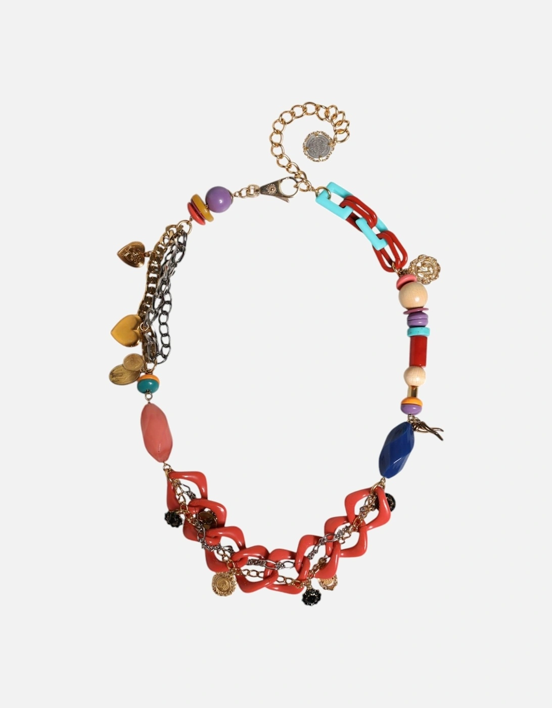 Embellished Brass Chain Belt Necklace Women - Multicolor, 6 of 5