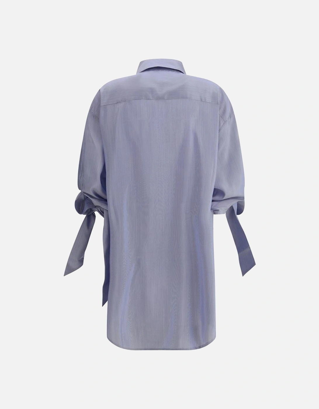 Susanna Silk Shirt with Stripes and Ribbon Cuffs Women - Blue