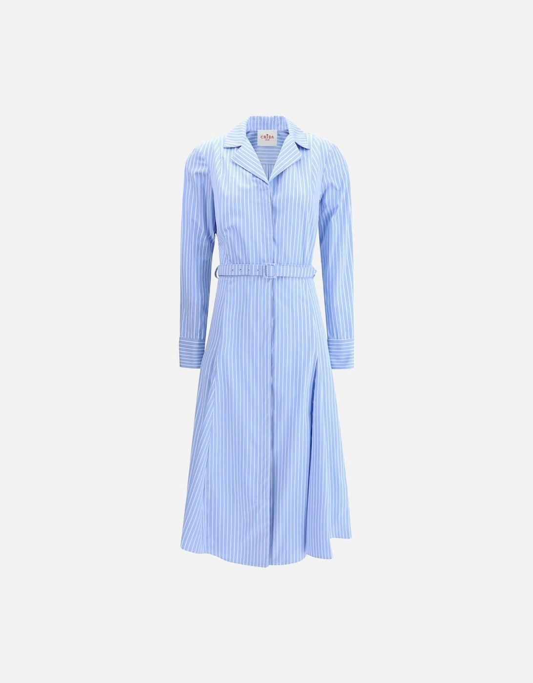 Striped Taranto Chemisier Dress with Belt Women - Light Blue Dresses, 4 of 3