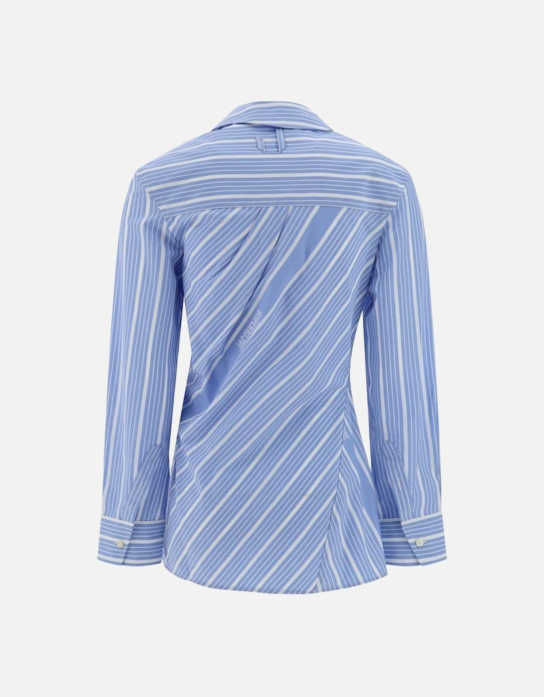La Chemise Pablo Asymmetrical Striped Shirt Women - Light Blue