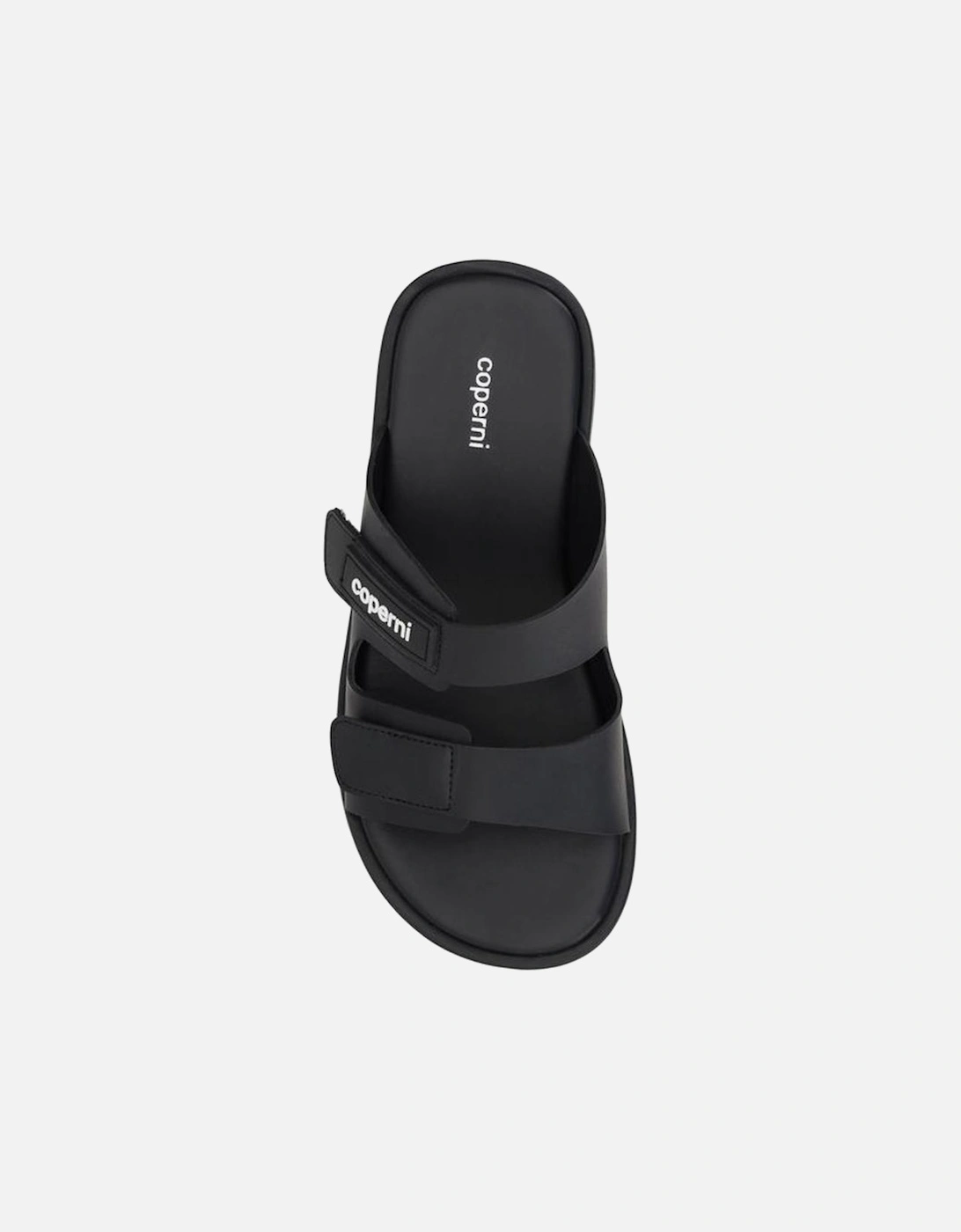 Wedge Sandals with Platform Sole and Bold Straps Women - Black