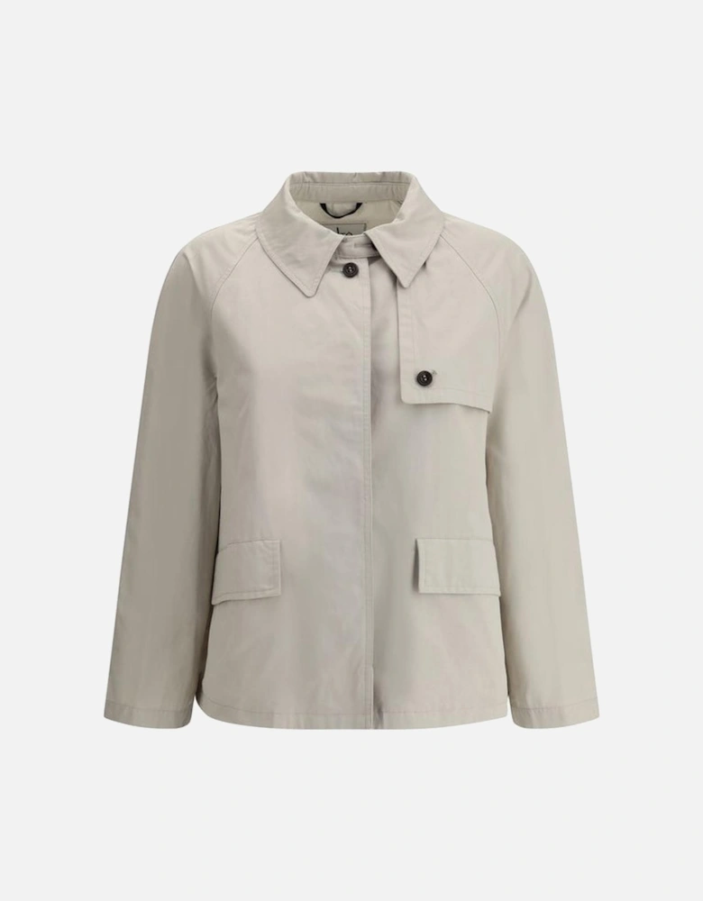 Short Martina Jacket with Classic Collar Women - Beige Jackets