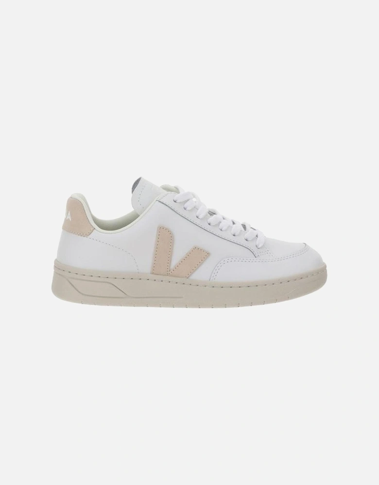 Calfskin V-12 Lace-Up Sneakers with Monogram Women - White