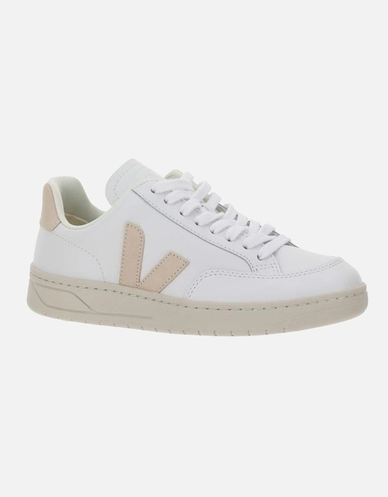 Calfskin V-12 Lace-Up Sneakers with Monogram Women - White
