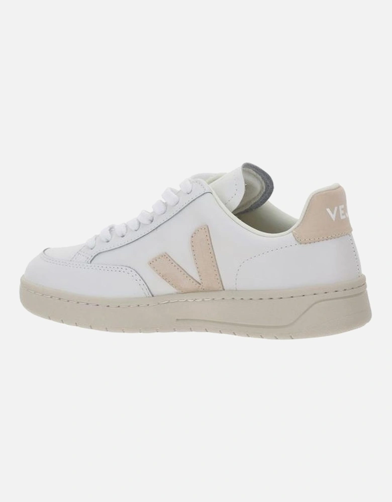 Calfskin V-12 Lace-Up Sneakers with Monogram Women - White