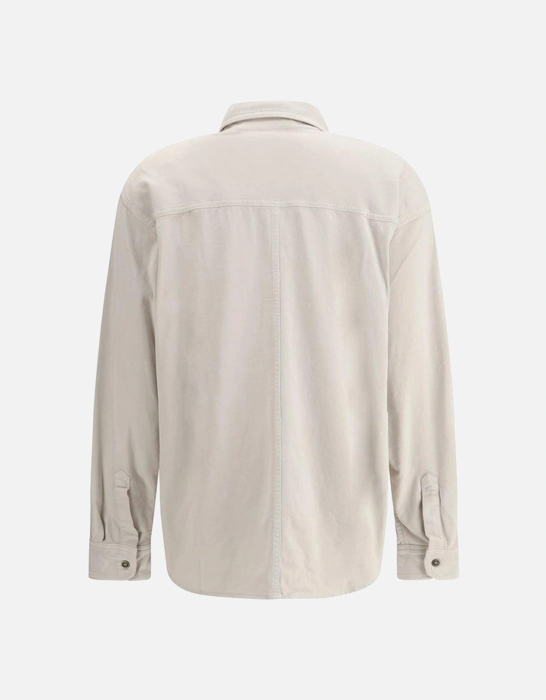 Classic Collar Dropped Shoulder Shirt with Patch Pockets Women - Gray