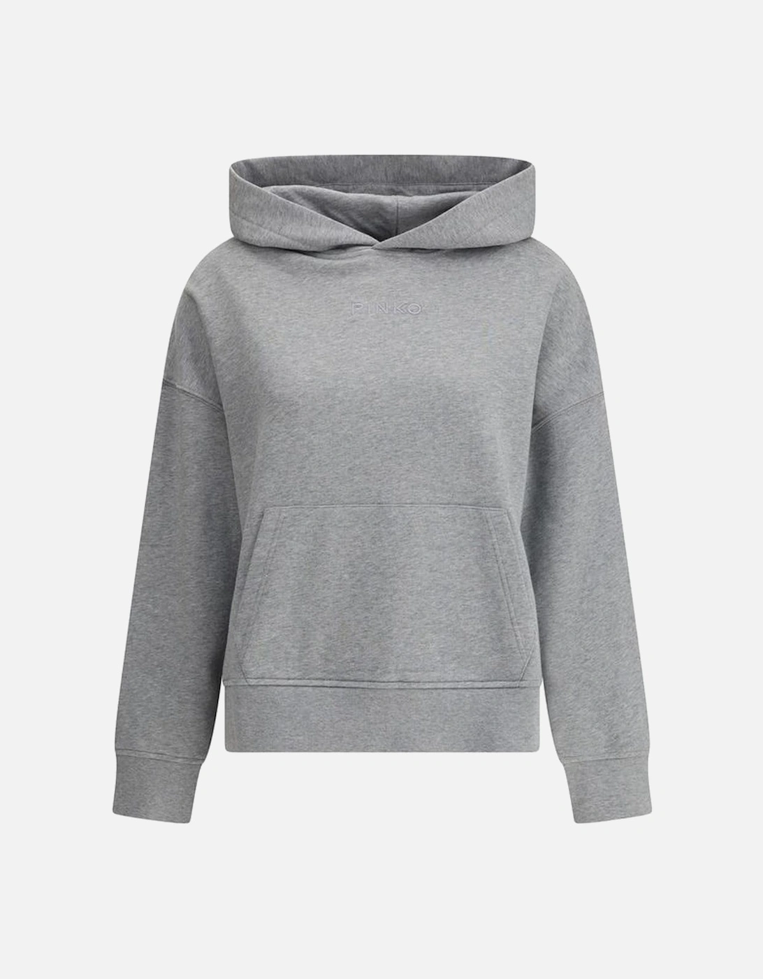 Hoodie with Kangaroo Pocket and Ribbed Cuffs Women - Gray Sweaters, 4 of 3