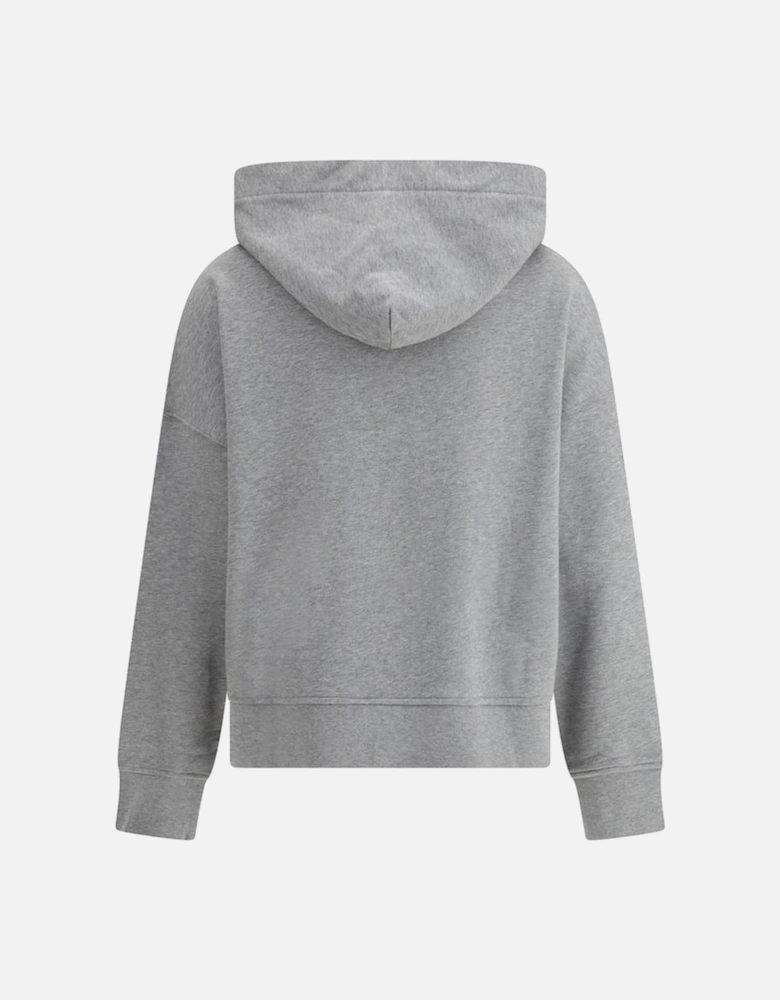 Hoodie with Kangaroo Pocket and Ribbed Cuffs Women - Gray Sweaters