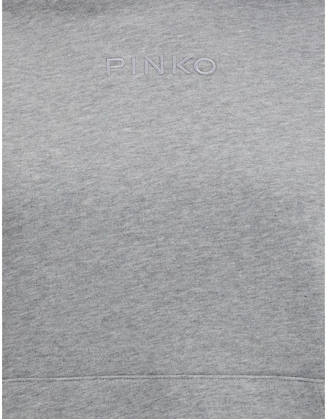 Hoodie with Kangaroo Pocket and Ribbed Cuffs Women - Gray Sweaters