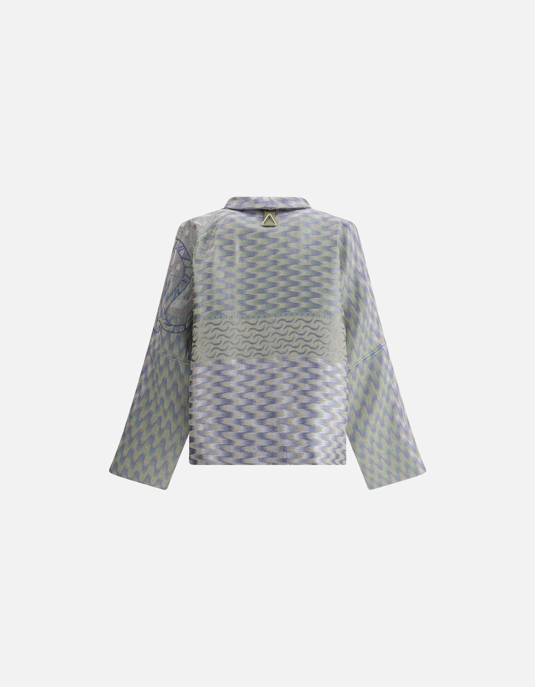 Hemp Jacket with French Collar and Welt Pockets Women - Multicolor
