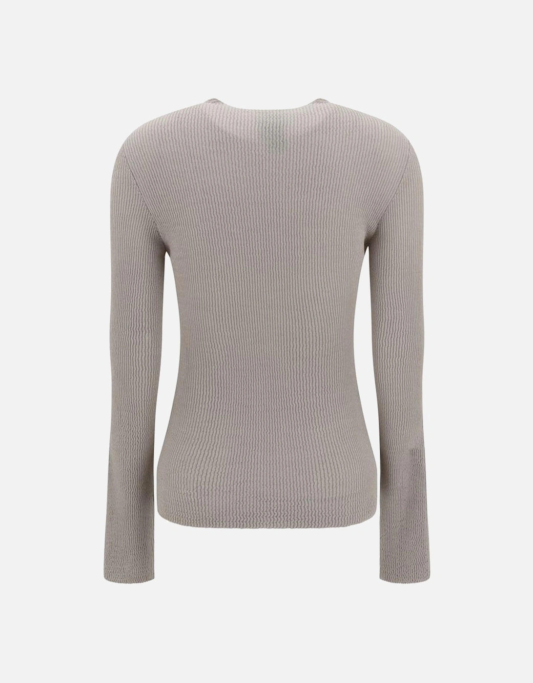 Ribbed Design Tight Fit Sweater Women - Beige
