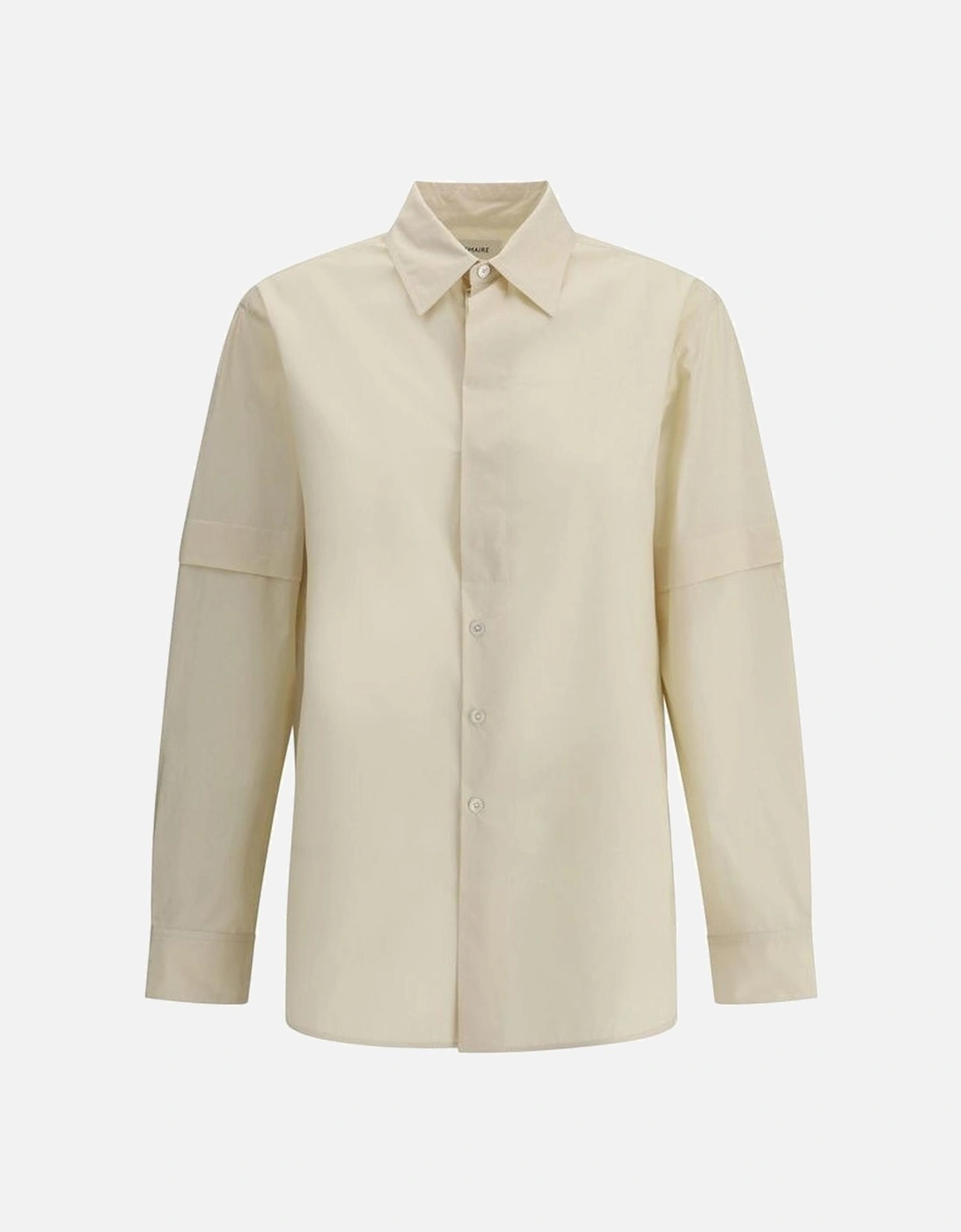 Elegant Cotton Shirt with Modern Sleeve Slits Women - Cream, 4 of 3
