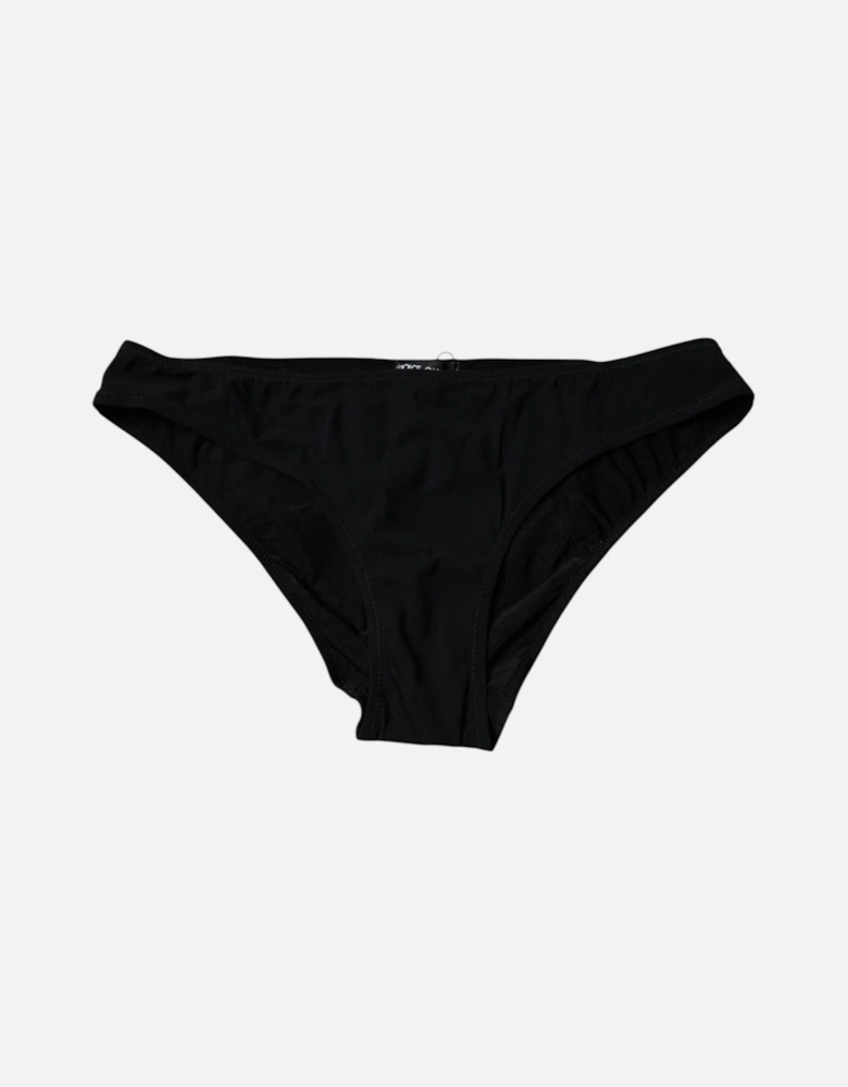 Mid Waist Panty Underwear with Logo Details Women - Black