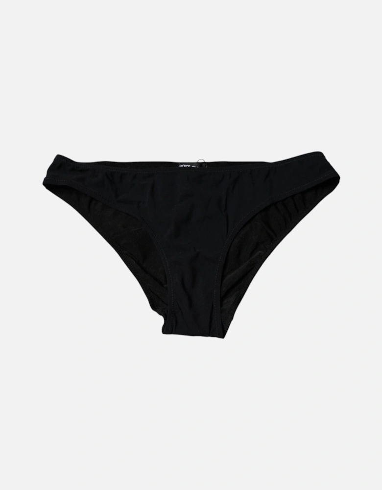 Mid Waist Panty Underwear with Logo Details Women - Black
