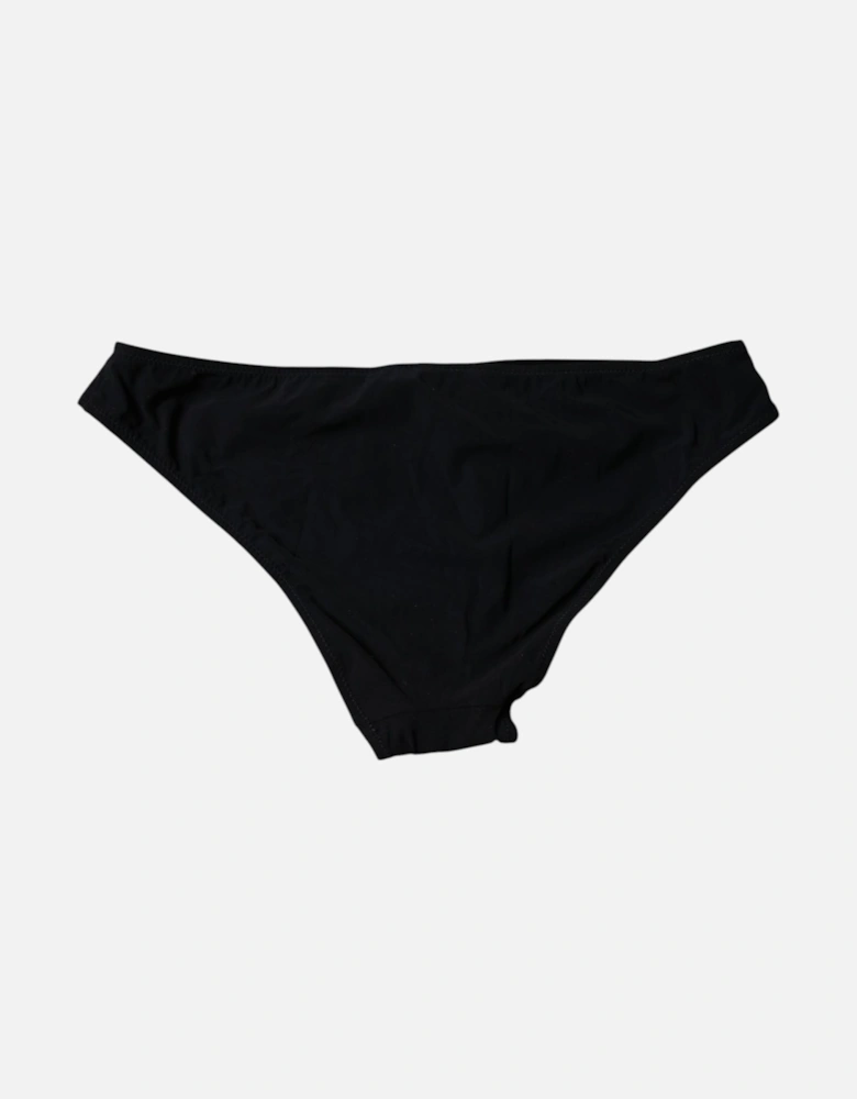Mid Waist Panty Underwear with Logo Details Women - Black