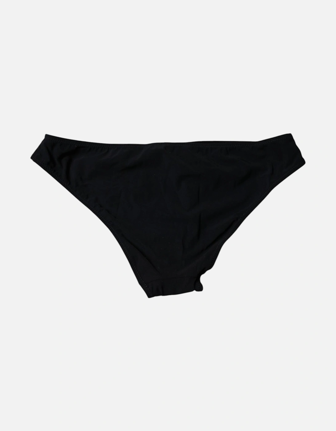 Mid Waist Panty Underwear with Logo Details Women - Black