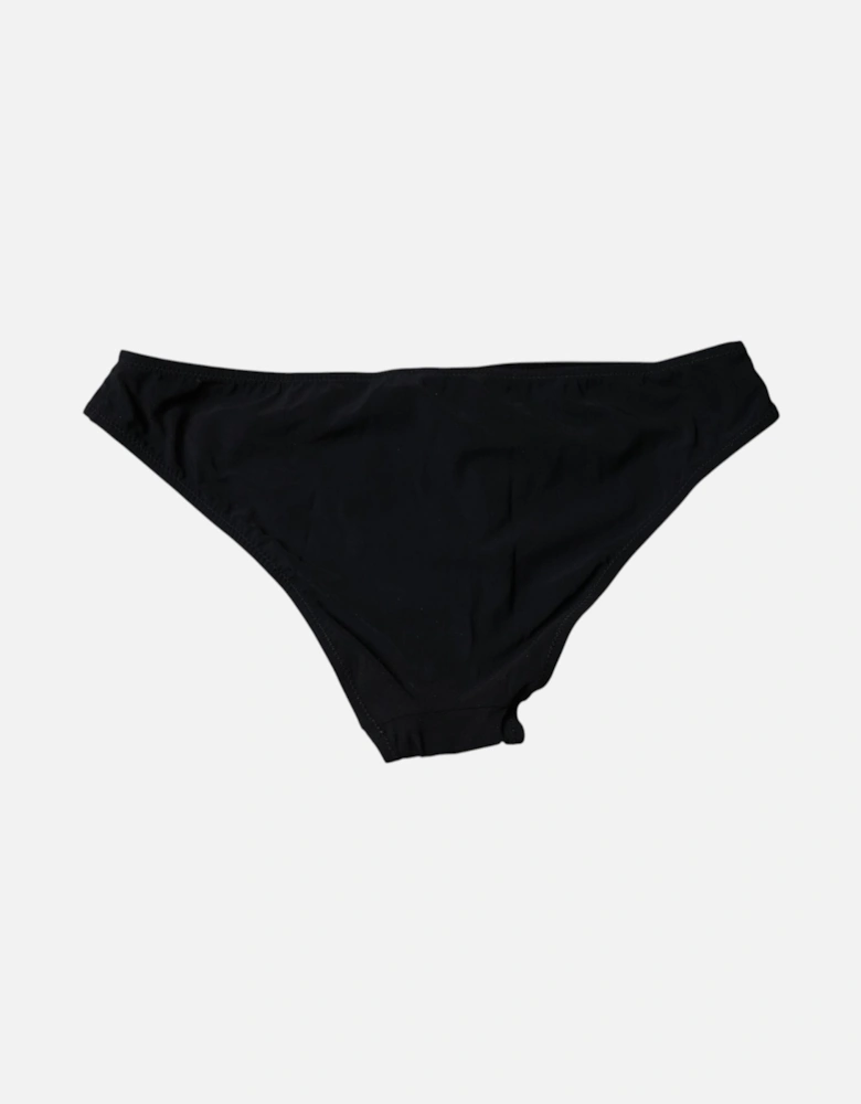 Mid Waist Panty Underwear with Logo Details Women - Black