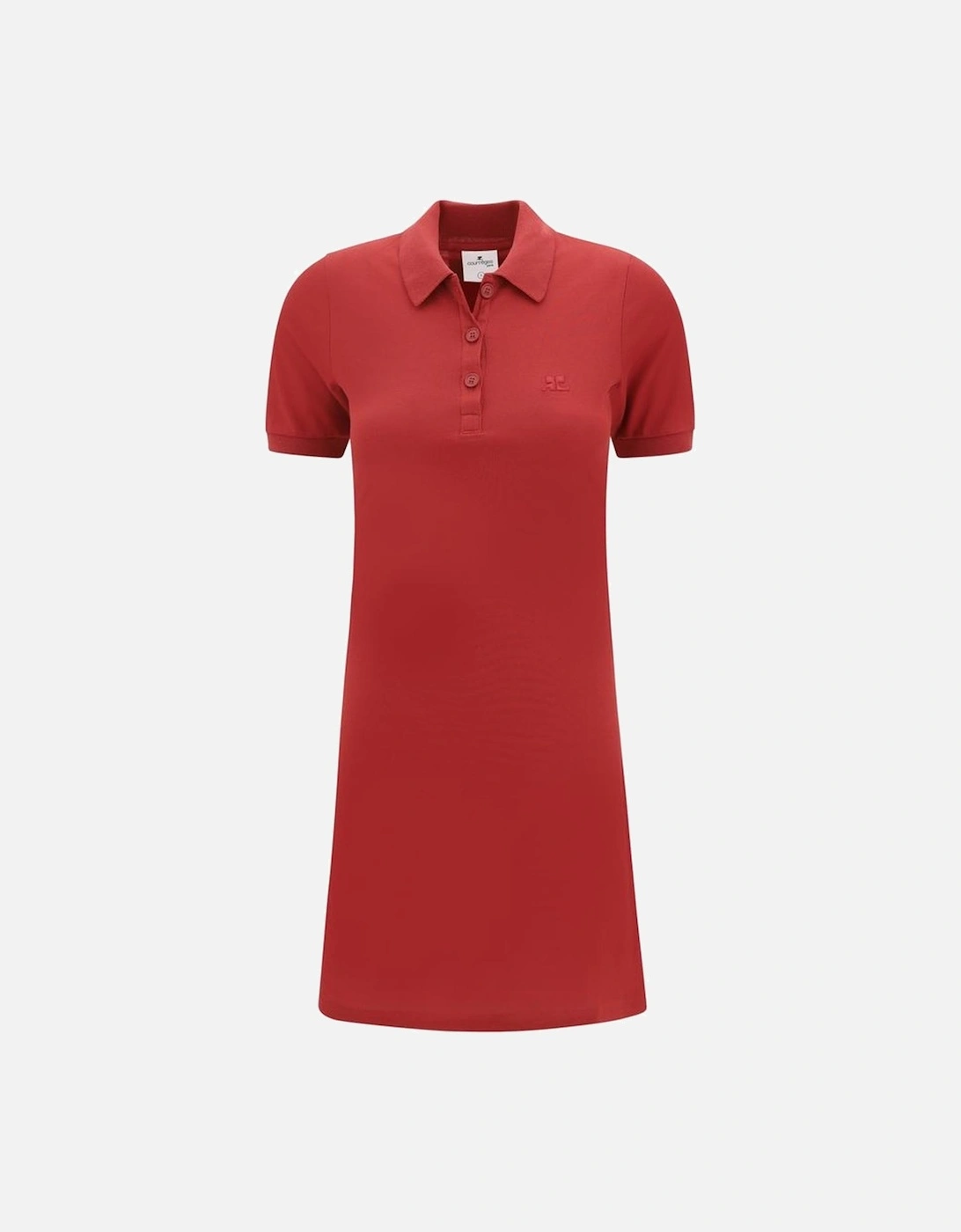 Cotton Polo Shirt Style Dress with Embroidered Logo Women Dresses, 5 of 4