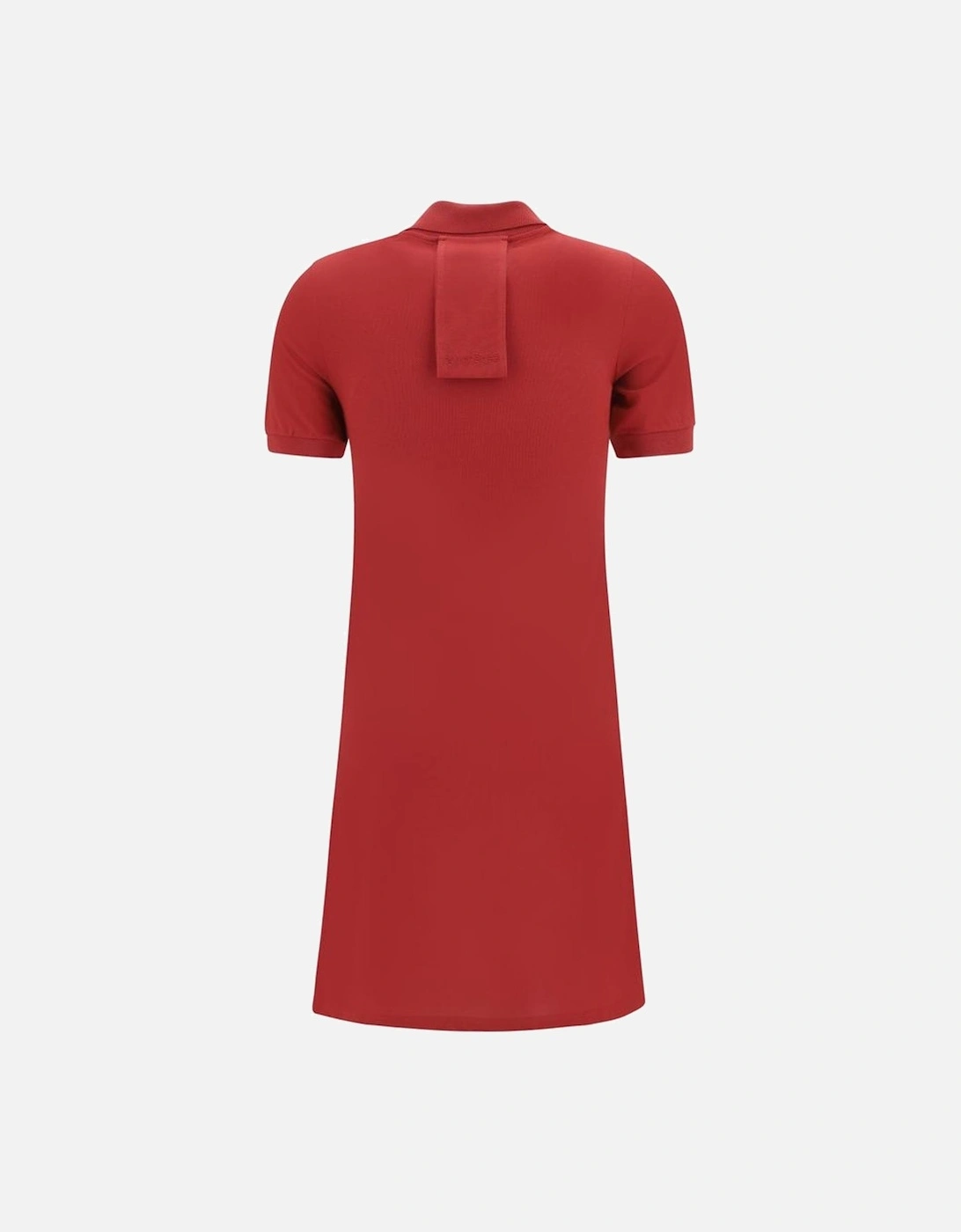Cotton Polo Shirt Style Dress with Embroidered Logo Women Dresses