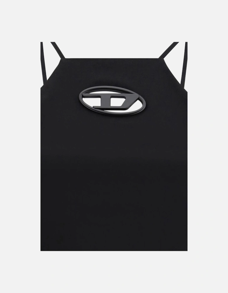 Wool Cropped Top with Cut-Out Details Women - Black T-Shirts
