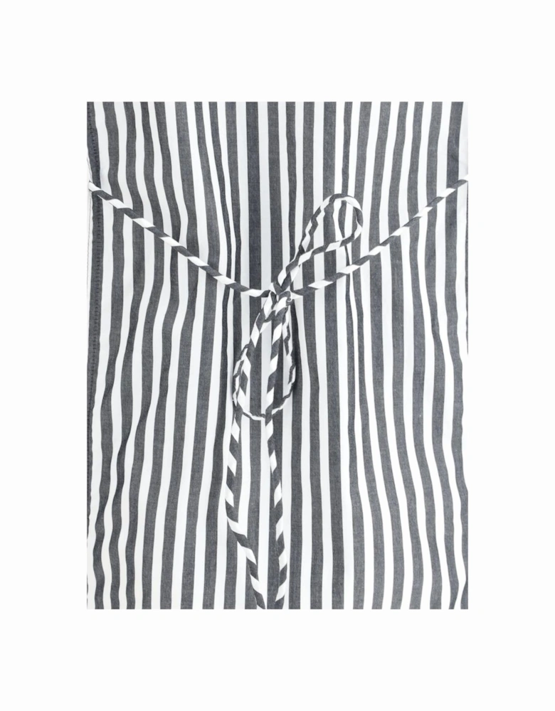 Cotton Striped Shirt with Ribbon Ties Women - Multicolor
