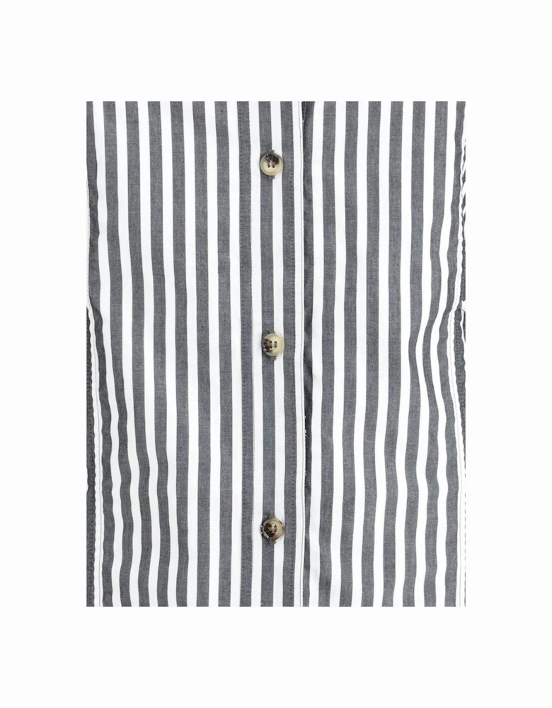 Cotton Striped Shirt with Ribbon Ties Women - Multicolor