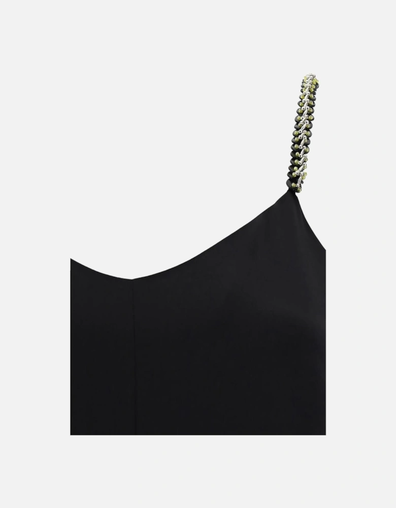 Summer Dress with Gold-Plated Chain Straps Women - Black Dresses