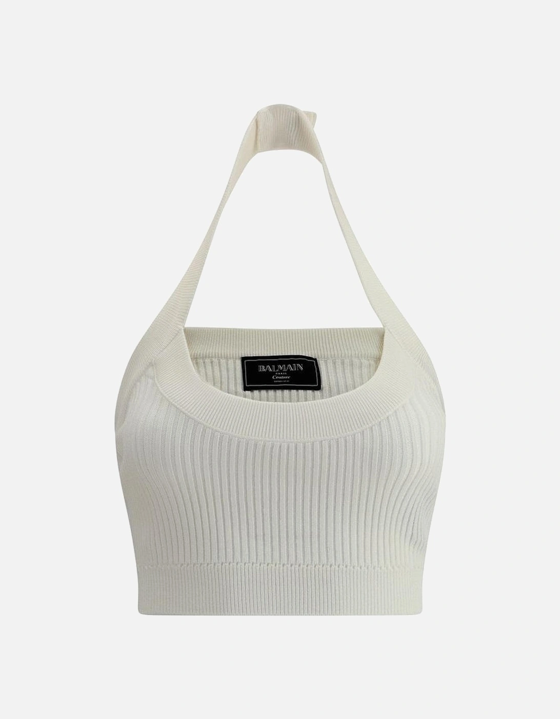 Cropped Top with American Neckline and Embossed Button Closure Women -, 4 of 3