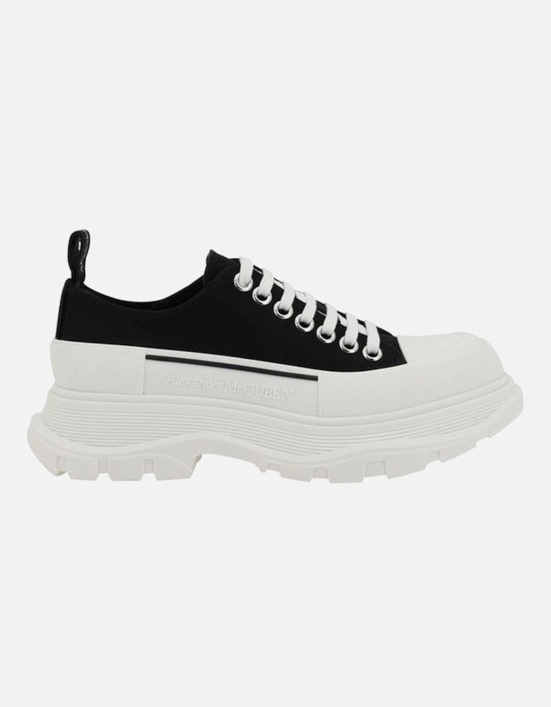 Cotton Sneakers with Reinforced Toe and Platform Sole Women - Black
