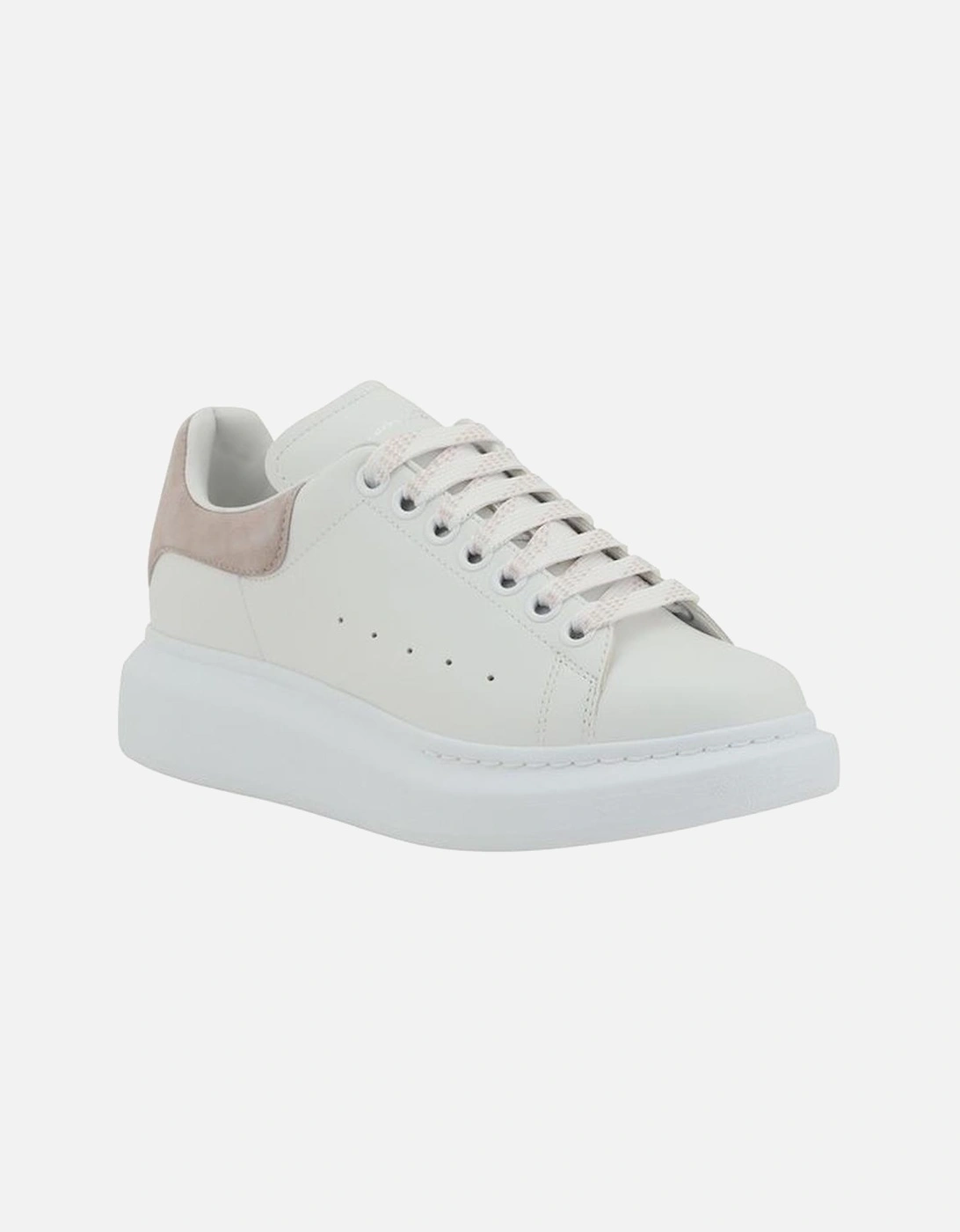Leather Sneakers with Platform Sole Women - White