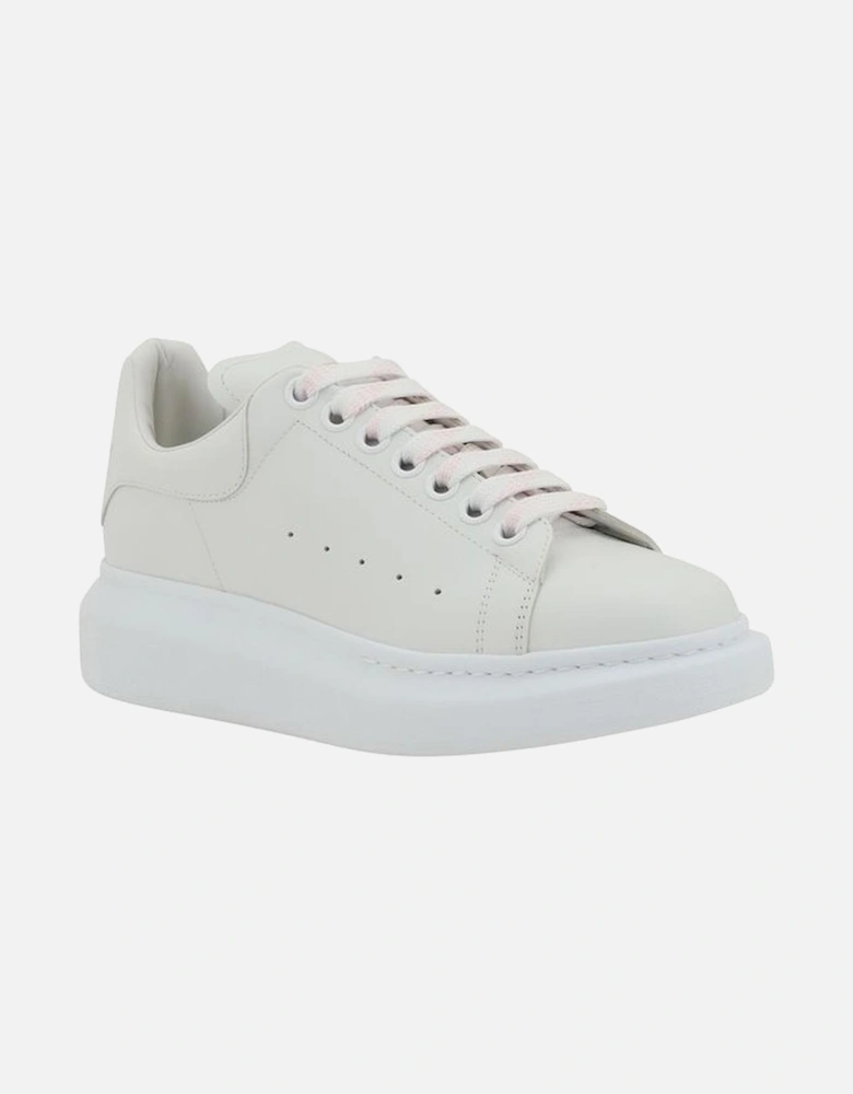 Leather Platform Sole Lace-Up Sneakers Women - White