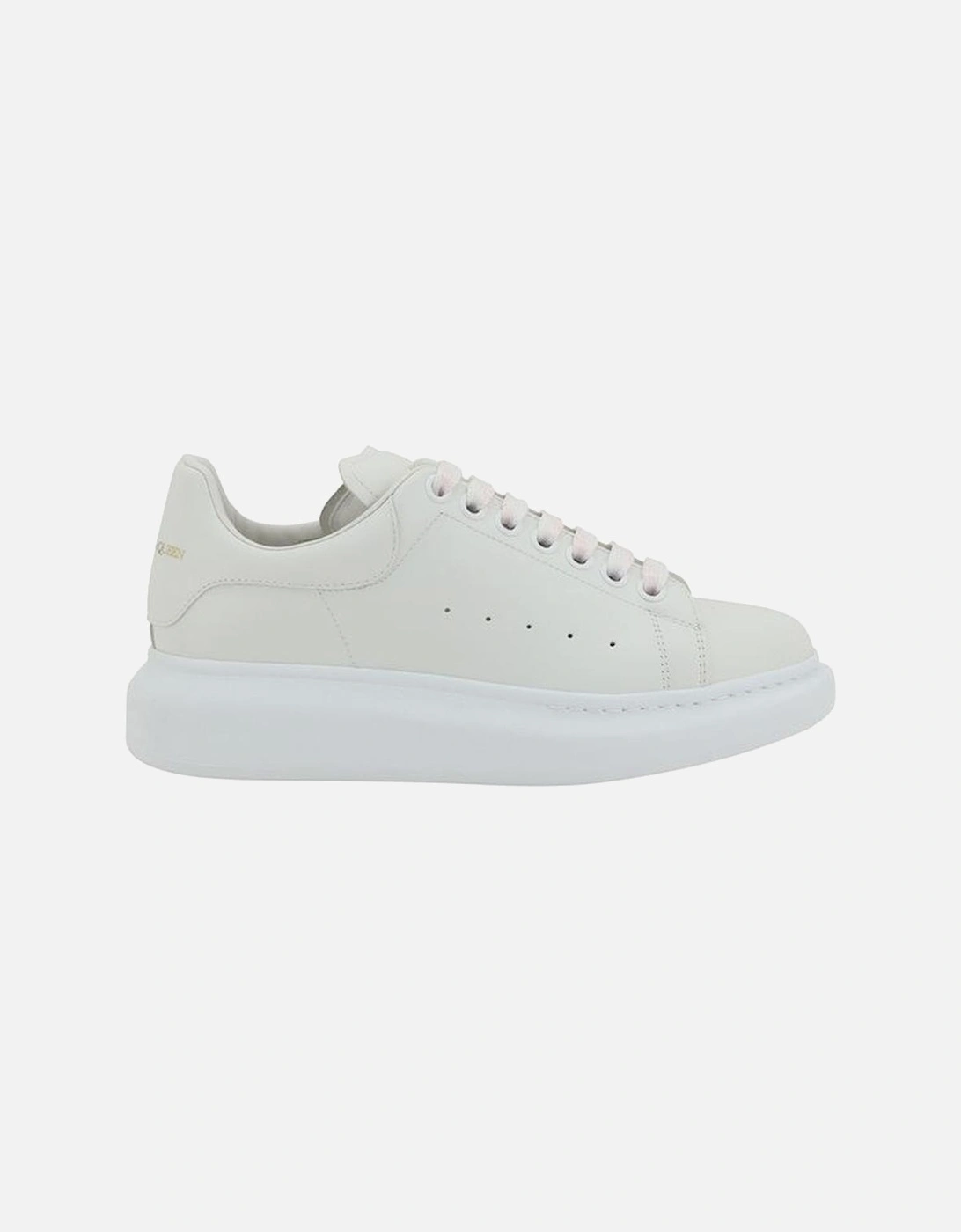Leather Platform Sole Lace-Up Sneakers Women - White, 5 of 4