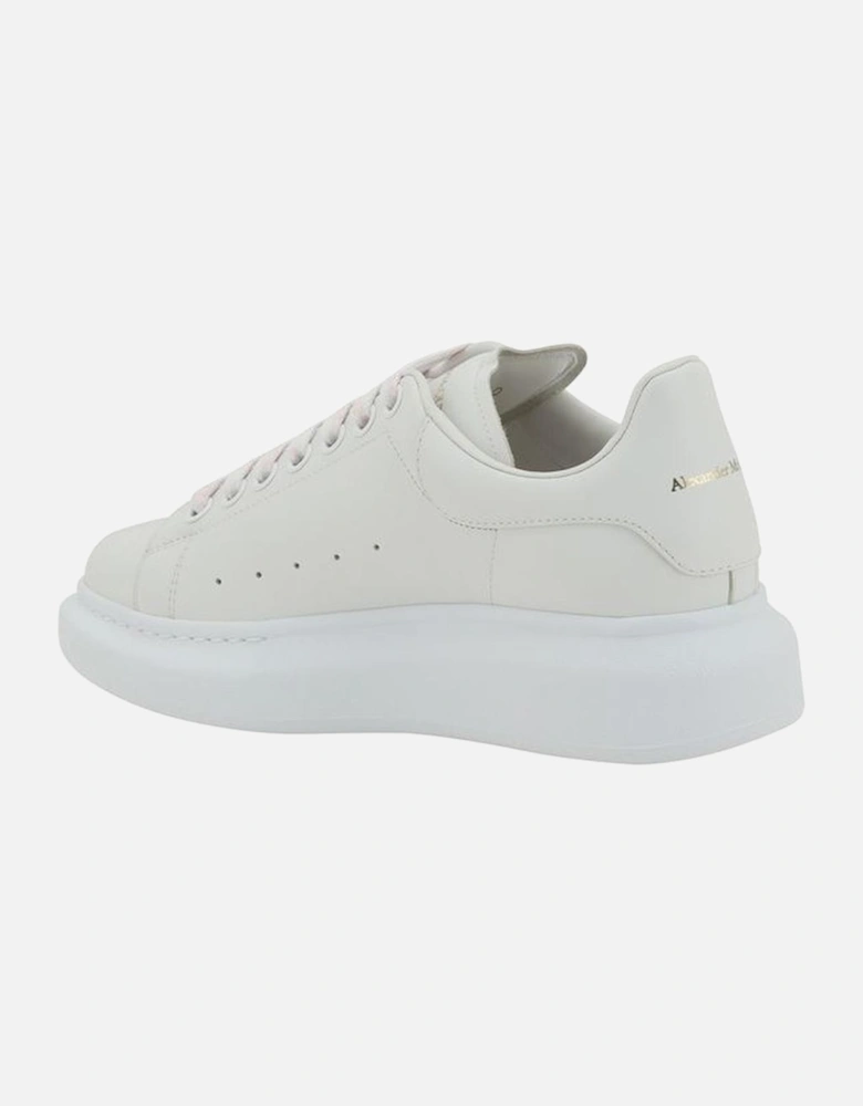 Leather Platform Sole Lace-Up Sneakers Women - White