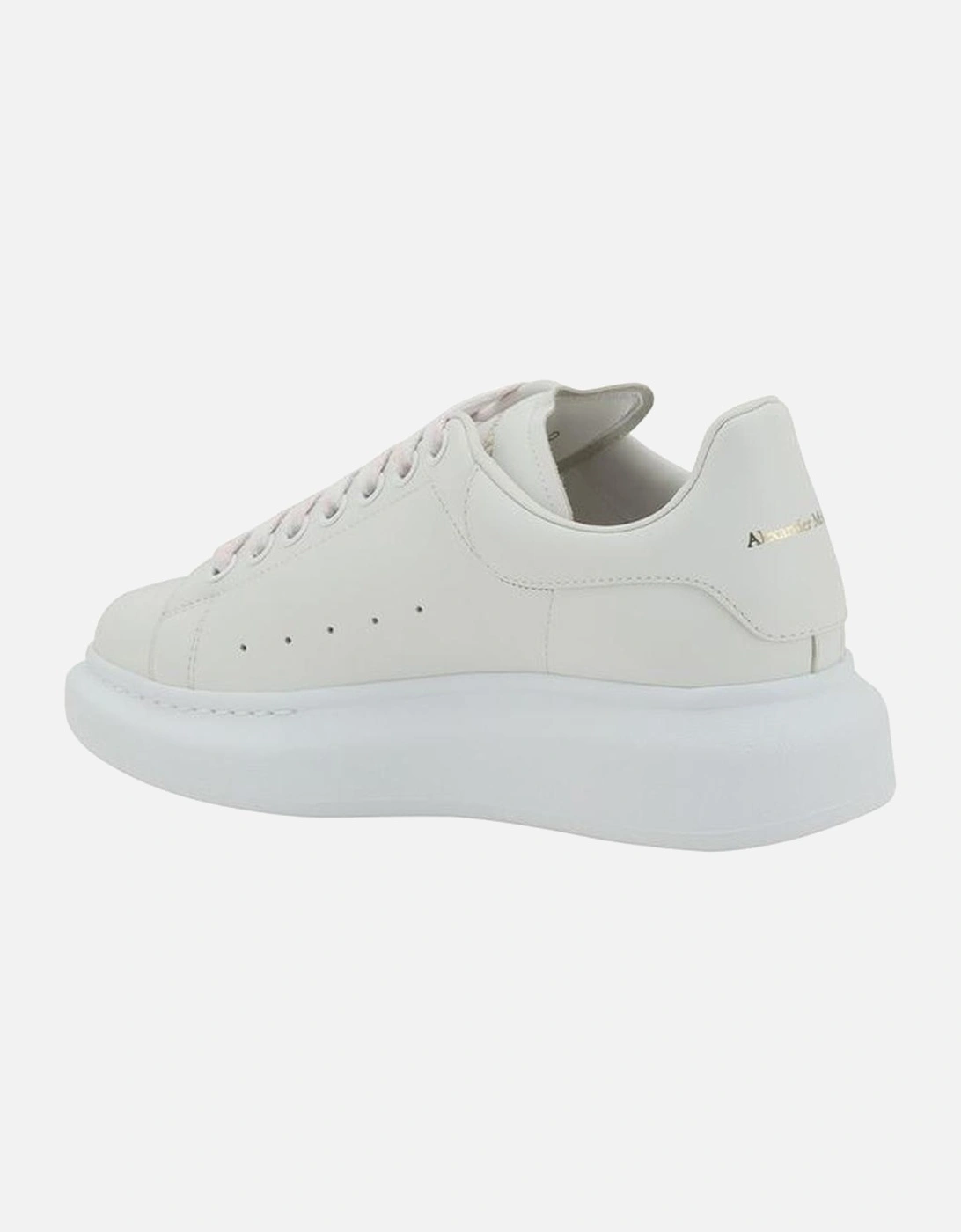 Leather Platform Sole Lace-Up Sneakers Women - White