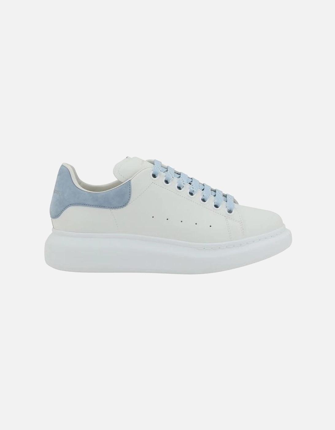 Leather Platform Sole Lace-Up Sneakers Women - Light Blue, 5 of 4