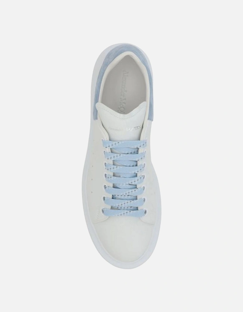 Leather Platform Sole Lace-Up Sneakers Women - Light Blue