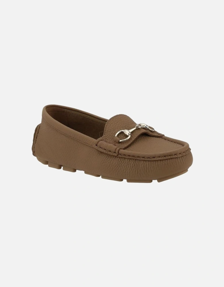 Driver Loafers with Horsebit Embellishment Women - Brown Flats